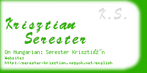 krisztian serester business card